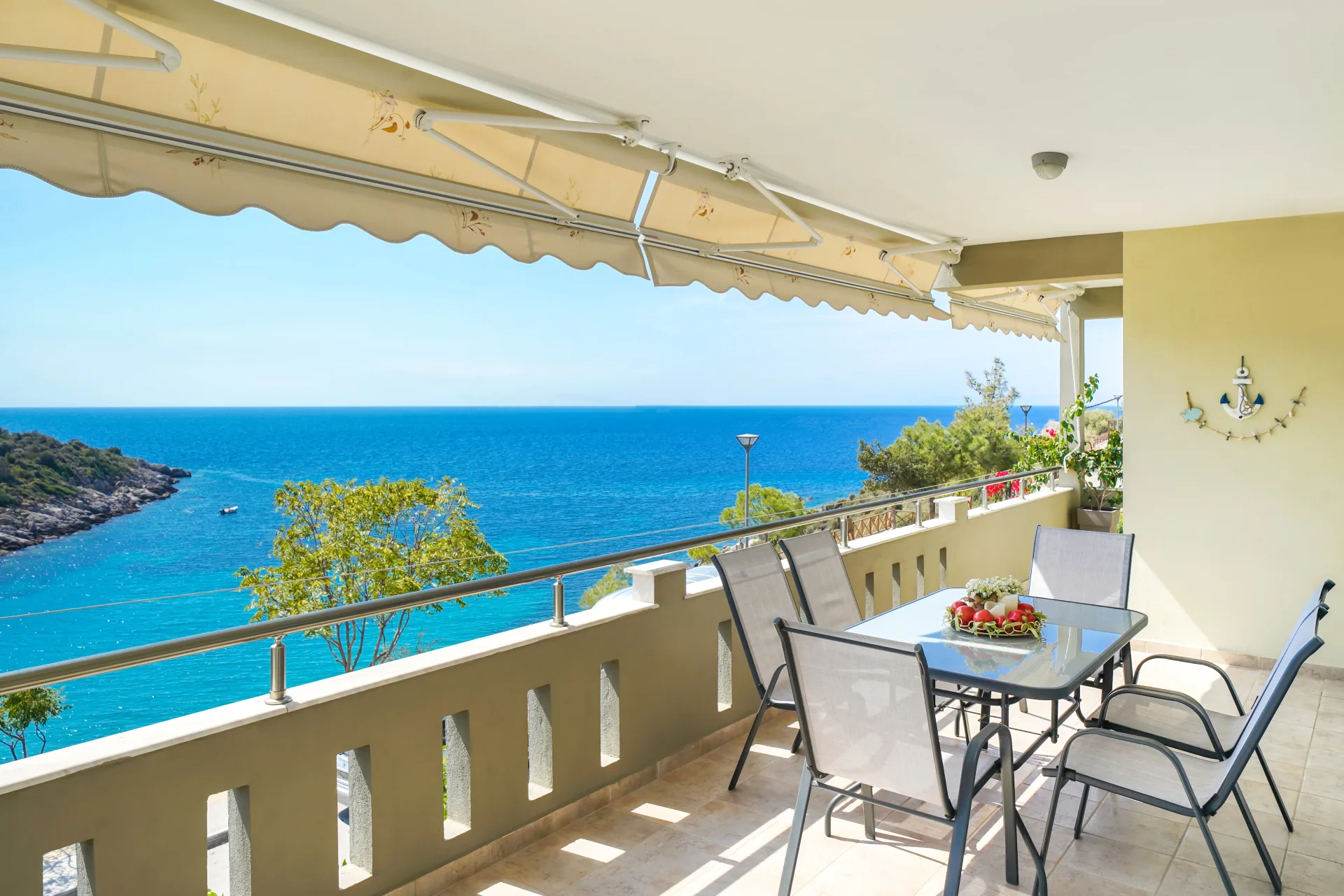 Blue Sea apartment balcony with sea view